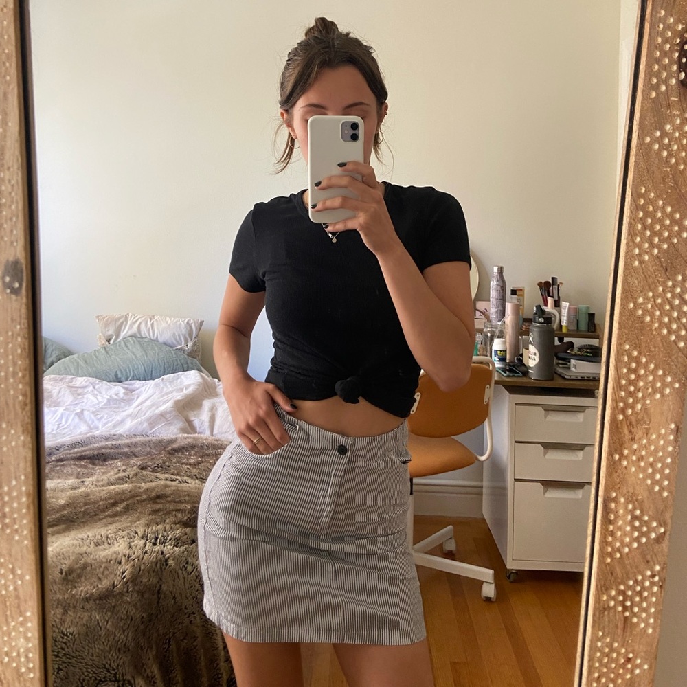 Brandy Melville pinstripe skirt